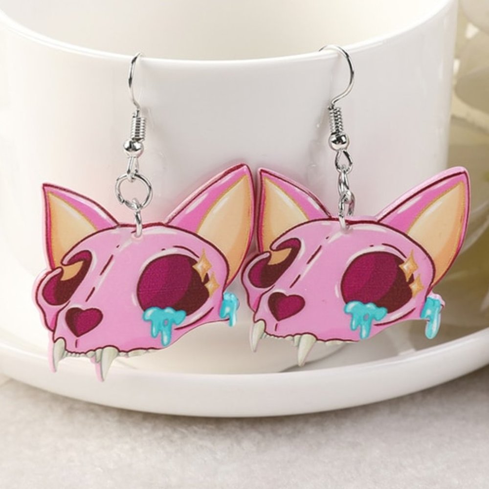 Sphinx Skull Halloween Earrings